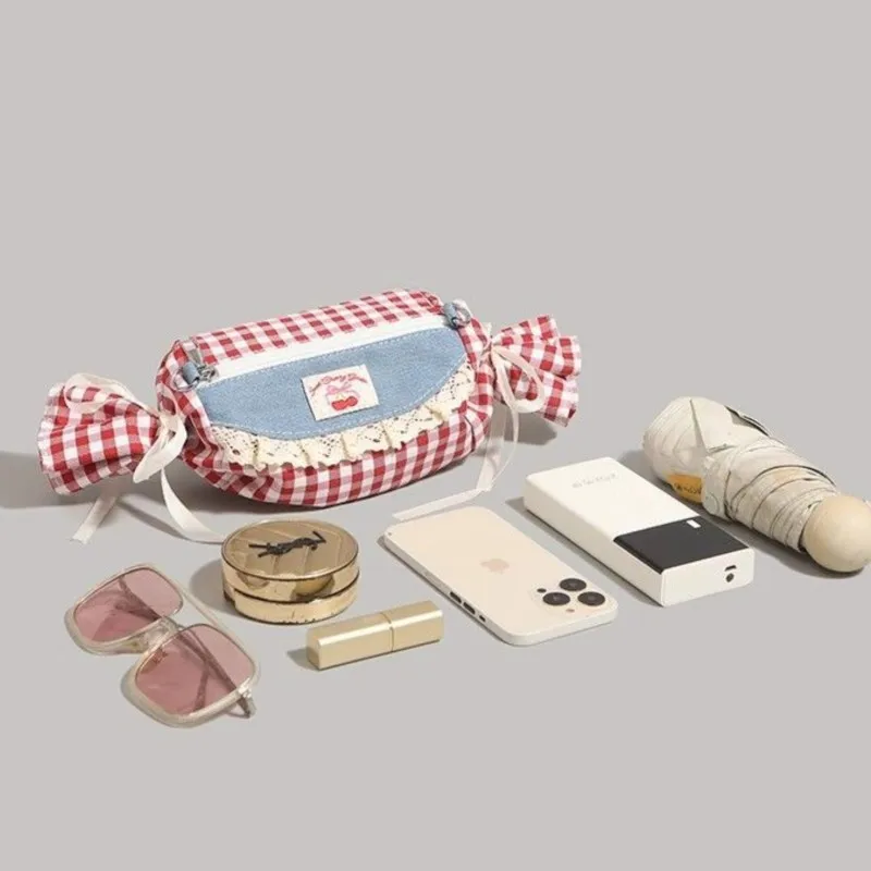 JIAERDI Sweet Candy Cute Shoulder Bag For Women Ladies Red Plaid Bow Crossbody Bag Female Vintage Metal Chain Handbag Purse Y2k
JIAERDI Sweet Candy Cute Shoulder Bag For Women Ladies Red Plaid Bow Crossbody Bag Female Vintage Metal Chain Handbag Purse Y2k