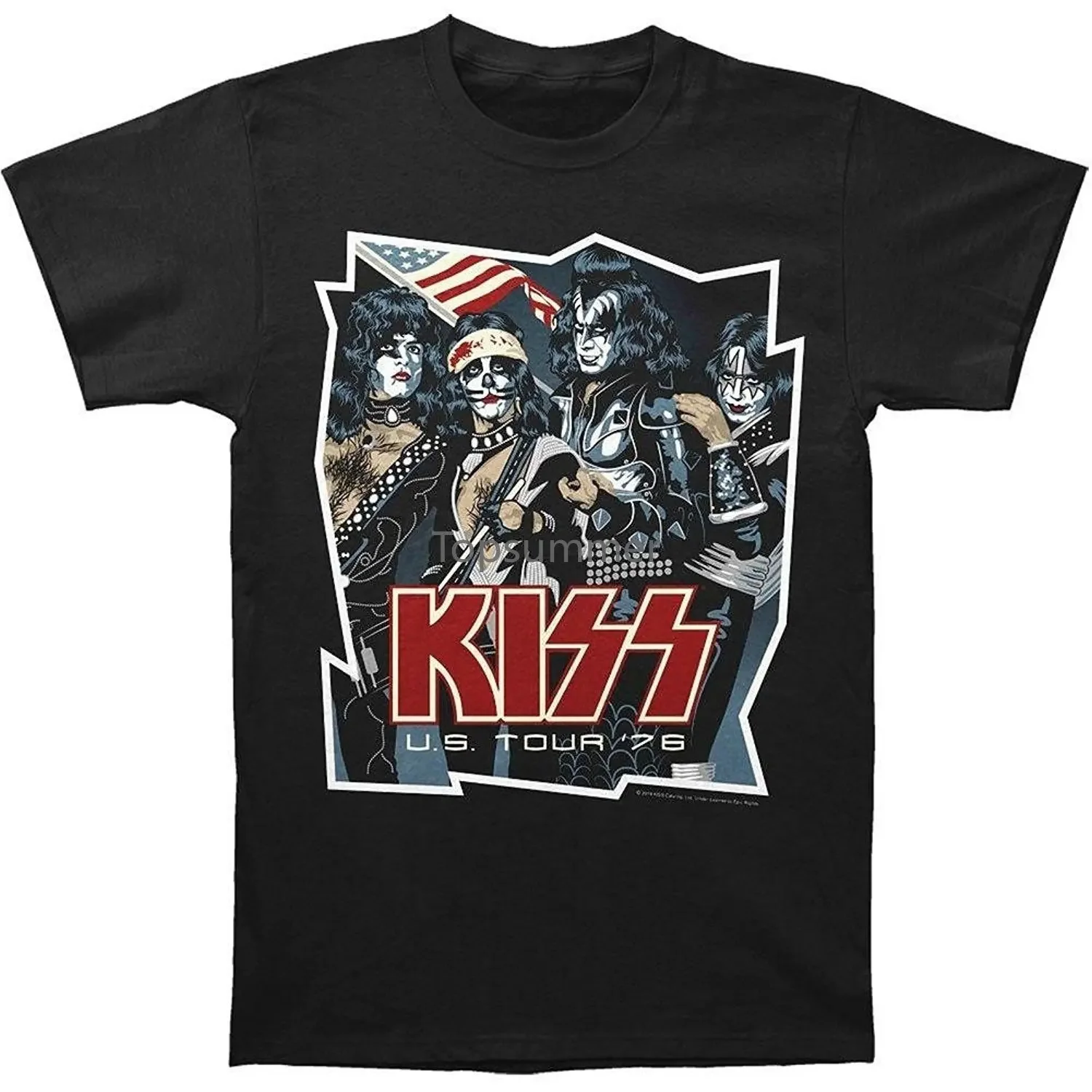 Men T Shirt Kiss Glam Hard Rock Band Music Group Us Tour '76 Tee Fitness - Black T-Shirt Women
Men T Shirt Kiss Glam Hard Rock Band Music Group Us Tour '76 Tee Fitness - Black T-Shirt Women