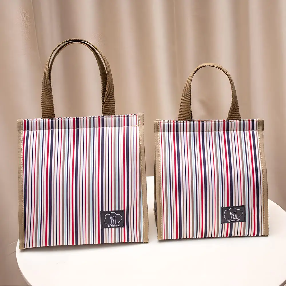 Integrated Insulated Thermal Lunch Bag Large Capacity Stripe Hand-Held Food Sandwich Carry Bag For Outdoor Picnic Commute Office
Integrated Insulated Thermal Lunch Bag Large Capacity Stripe Hand-Held Food Sandwich Carry Bag For Outdoor Picnic Commute Office