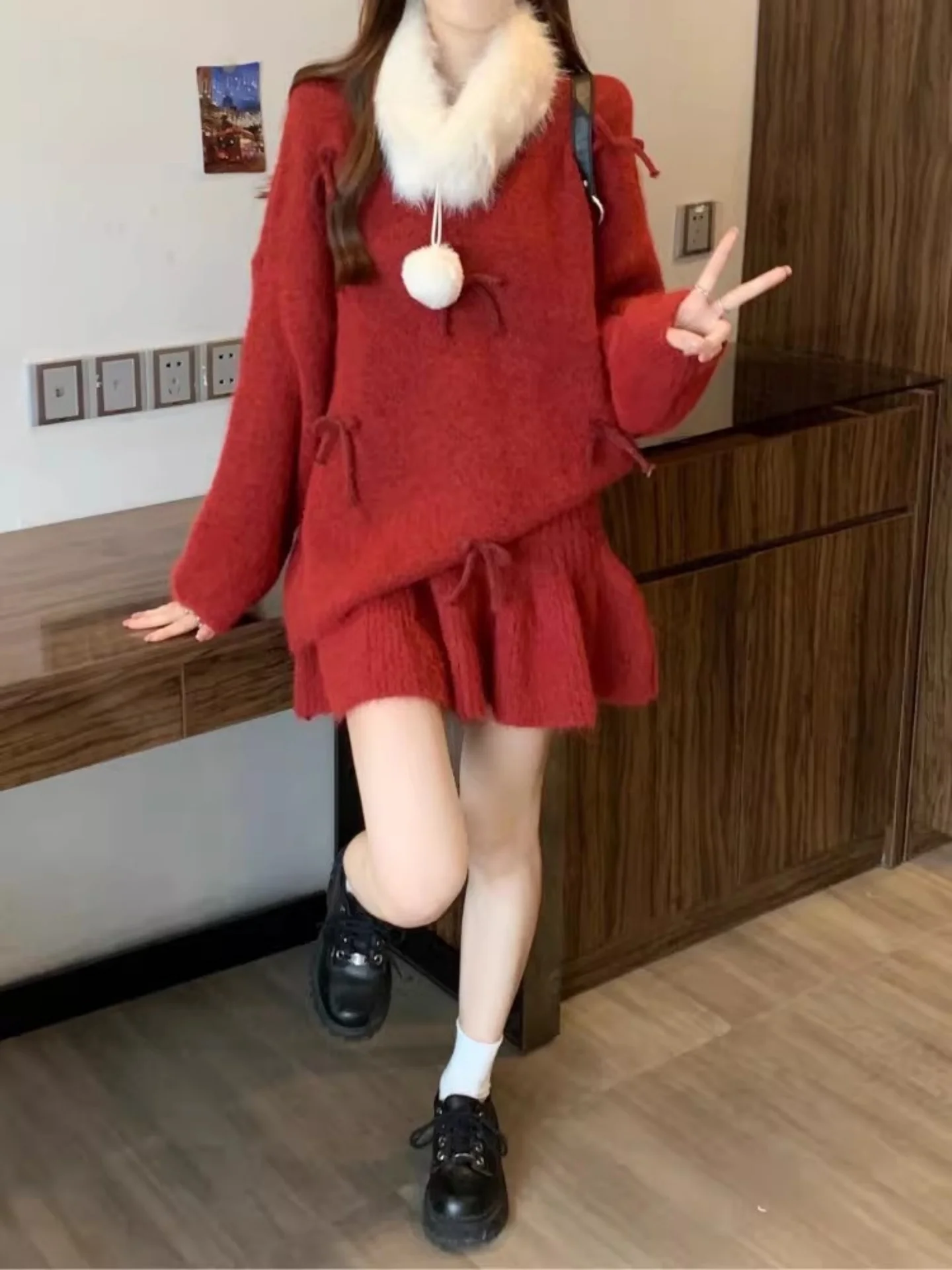 Зимний модный женский вязаный свитер и юбка больших размеров, комплект из двух предметов с высокой талией и узлом, длинный све, круглый Ne
Зимний модный женский вязаный свитер и юбка больших размеров, комплект из двух предметов с высокой талией и узлом, длинный све, круглый Ne