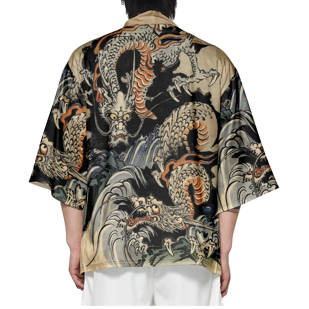 Men Dragon Print Kimono Cosplay Shirt Blouse Women Vintage Japanese Yukata Summer Beach Cardigan Robe Clothes
Men Dragon Print Kimono Cosplay Shirt Blouse Women Vintage Japanese Yukata Summer Beach Cardigan Robe Clothes