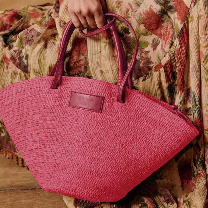 Fashion Straw Baskets Bag Large Capacity Weave Women Shoulder Bags Casual Summer Beach Bag Big Bali Shopper Purses 2025
Fashion Straw Baskets Bag Large Capacity Weave Women Shoulder Bags Casual Summer Beach Bag Big Bali Shopper Purses 2025