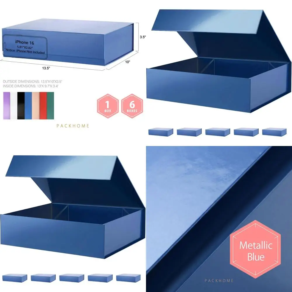 Набор из 6 прочных коробок для рубашек с магнитными застежками, глянцевый синий, идеально подходит для подарков и хранения
Набор из 6 прочных коробок для рубашек с магнитными застежками, глянцевый синий, идеально подходит для подарков и хранения