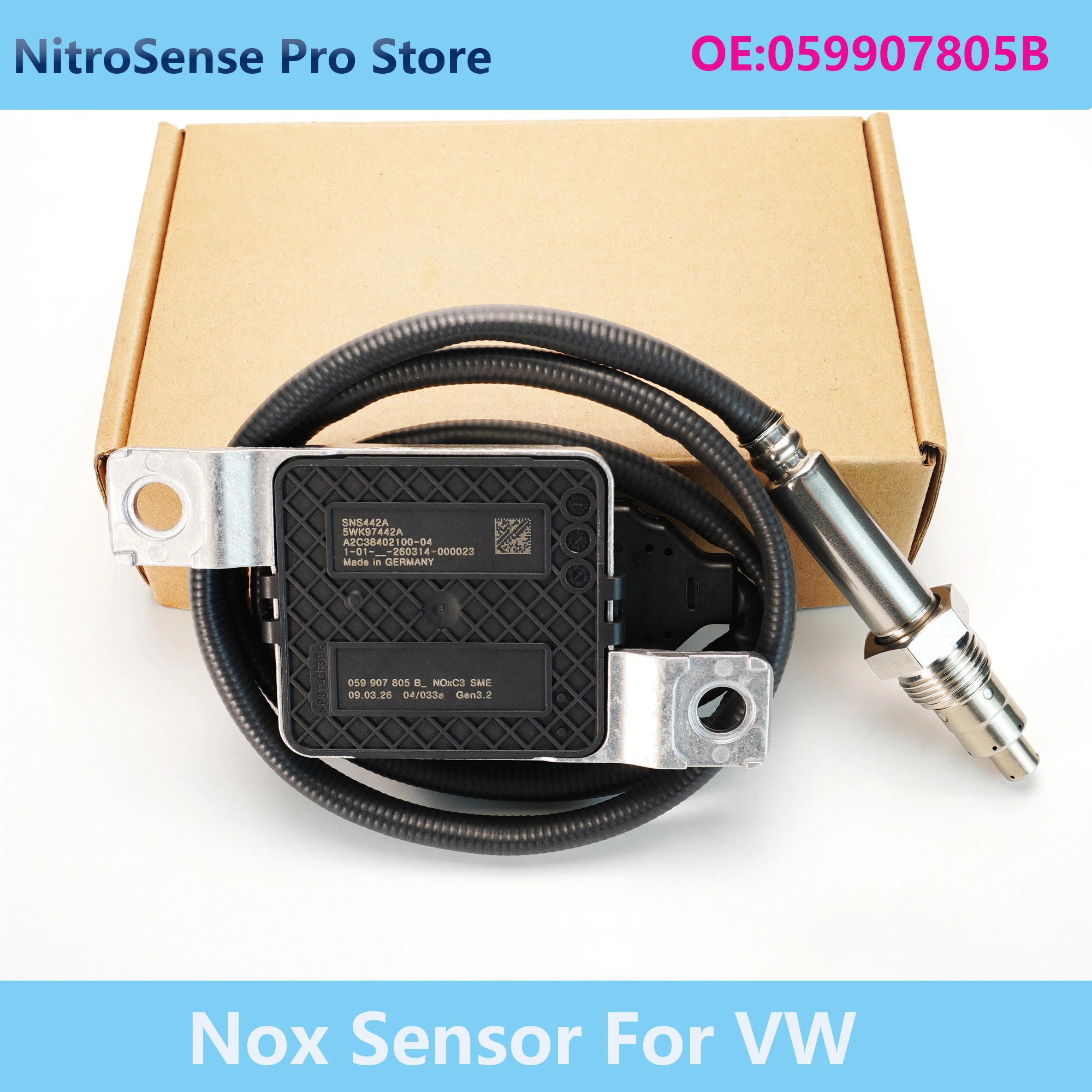 059907805B 5WK97442A Nitrogen Oxide Sensor For VW AMAROK 3.0 TDI 059907807B
059907805B 5WK97442A Nitrogen Oxide Sensor For VW AMAROK 3.0 TDI 059907807B