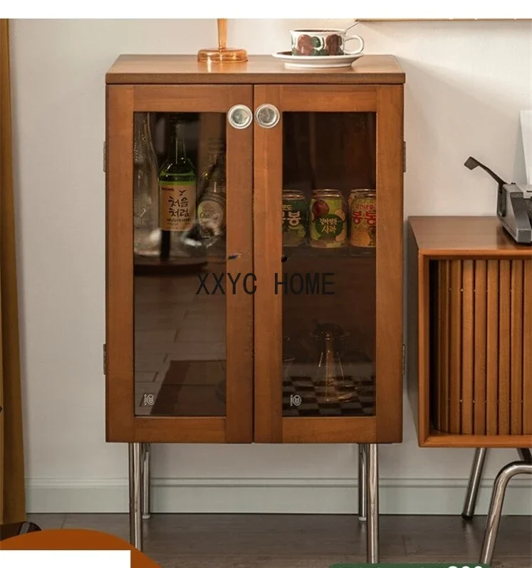 Шкафчик для гостиной, двойной многофункциональный домашний шкаф из массива дерева в стиле ретро 
Шкафчик для гостиной, двойной многофункциональный домашний шкаф из массива дерева в стиле ретро