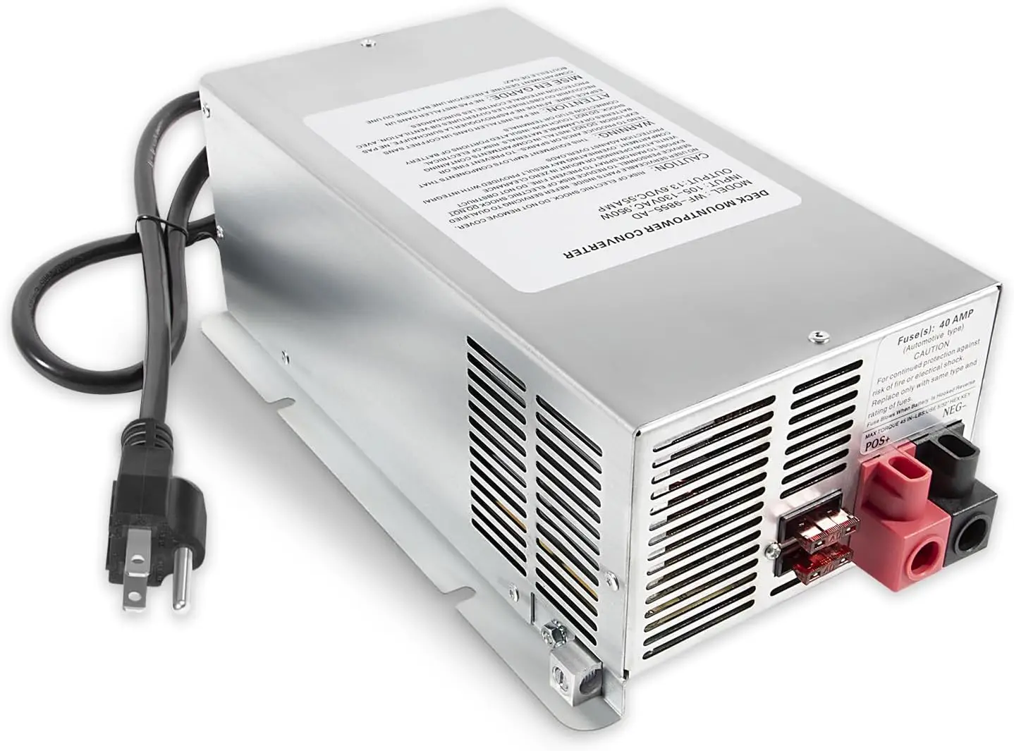 55 Amp RV Camper Charger Converter with Lithium-Ion Switch, Deck Mount for Trailers
55 Amp RV Camper Charger Converter with Lithium-Ion Switch, Deck Mount for Trailers