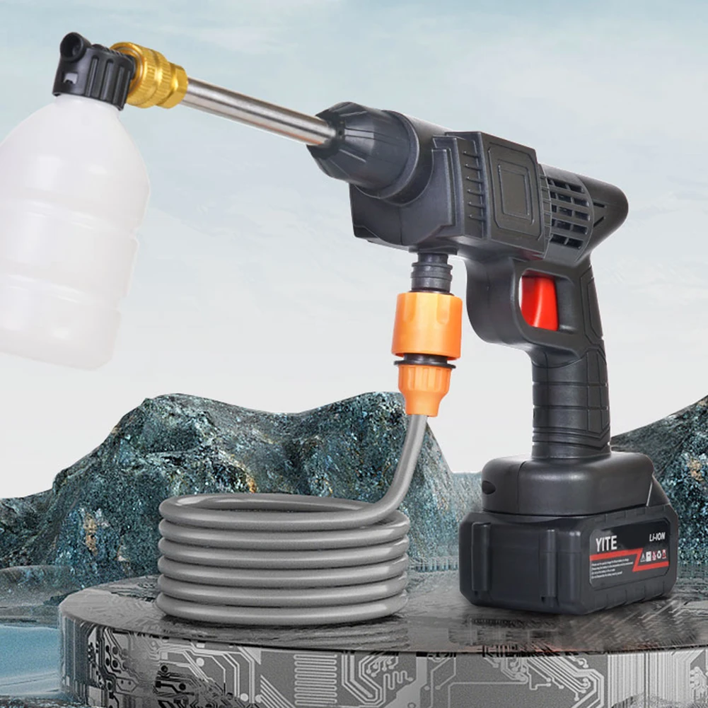 Беспроводной водяной пистолет-распылитель, макс. 20000 об/мин, 26 бар, портативный очиститель с аккумулятором и насадкой, 48 В в час для полива растений в патио
Беспроводной водяной пистолет-распылитель, макс. 20000 об/мин, 26 бар, портативный очиститель с аккумулятором и насадкой, 48 В в час для полива растений в патио