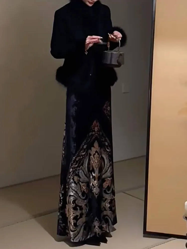 Новая модная женская юбка миди с цветочным принтом, драпированная, в винтажном стиле, осенне-зимняя, больших размеров, для повседневной носки, в корейском стиле
Новая модная женская юбка миди с цветочным принтом, драпированная, в винтажном стиле, осенне-зимняя, больших размеров, для повседневной носки, в корейском стиле