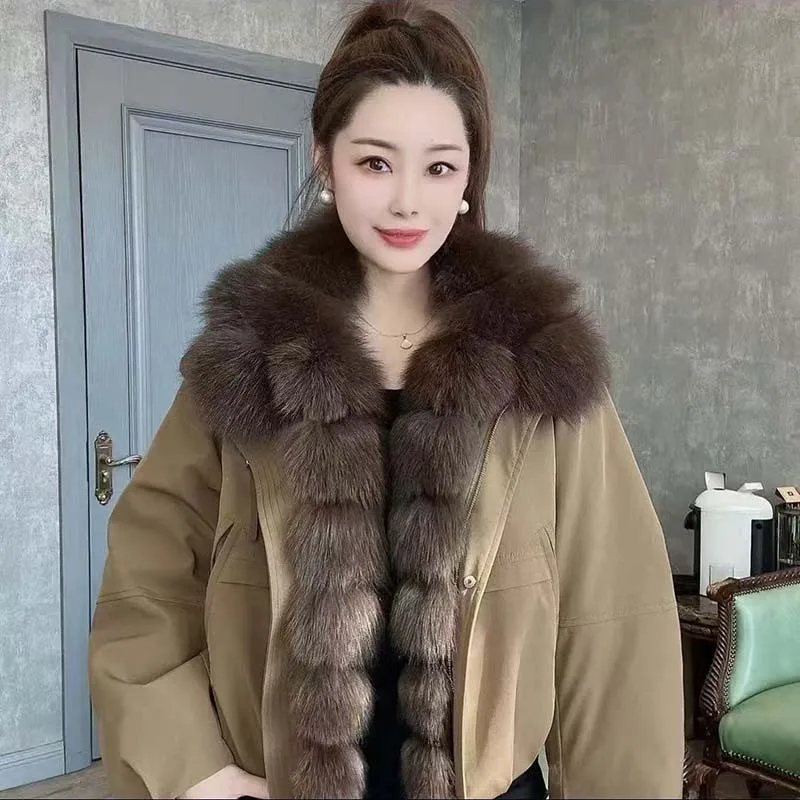 Winter New Big Fur Collar Pie Overcomes Women's Winter Coat Thicken Warm Loose Down Cotton Jacket 2026 Female Parkas Outerwear
Winter New Big Fur Collar Pie Overcomes Women's Winter Coat Thicken Warm Loose Down Cotton Jacket 2026 Female Parkas Outerwear
