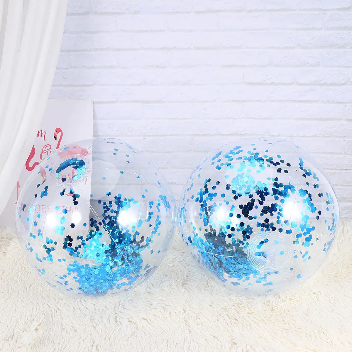 2Pcs Sequin Inflatable Transparent Glitter Ball Blue Sequin Beach Ball for Pool Game Party Favor Indoor Outdoor Play
2Pcs Sequin Inflatable Transparent Glitter Ball Blue Sequin Beach Ball for Pool Game Party Favor Indoor Outdoor Play