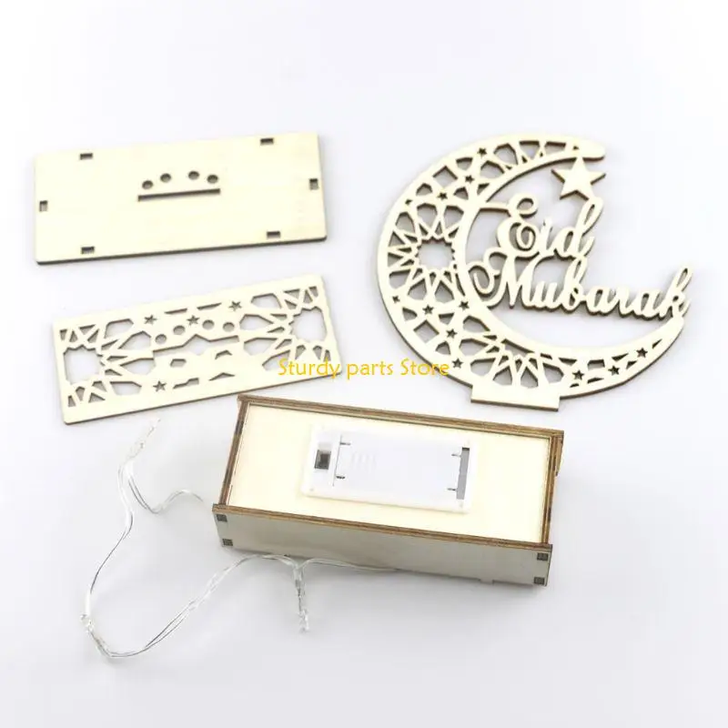 97QC Ramadan Eid Mubarak Home Decorations Moon LED Light Wooden Ornament DIY Islam Muslim Party Supplies
97QC Ramadan Eid Mubarak Home Decorations Moon LED Light Wooden Ornament DIY Islam Muslim Party Supplies
