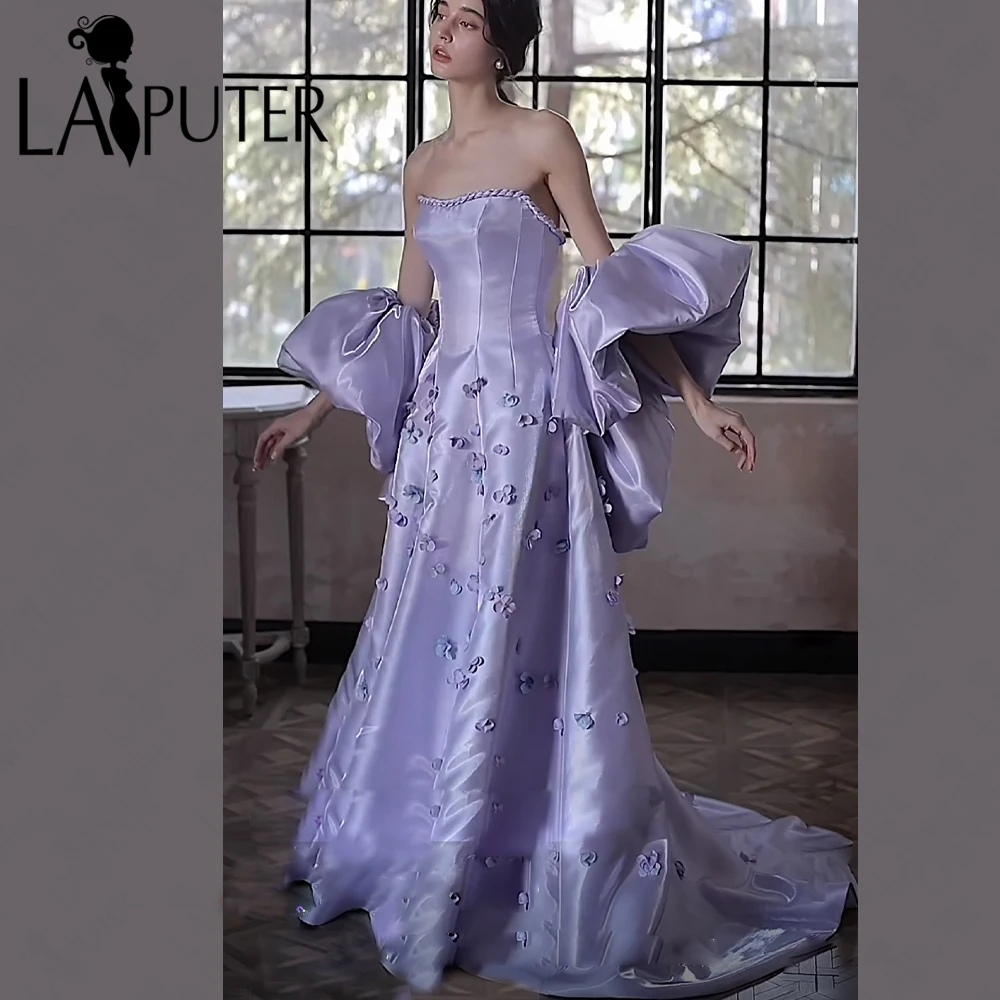 Purple Shiny Satin A line Prom Dress Tiny Petals Off Shoulder Puffy Sleeves Evening Gown 3D Flowers Girl Formal Dress 2025
Purple Shiny Satin A line Prom Dress Tiny Petals Off Shoulder Puffy Sleeves Evening Gown 3D Flowers Girl Formal Dress 2025