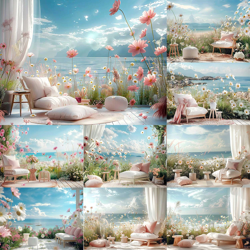 Summer Floral Photography Background Bohemian Blue Sky Ocean Room Party Decora Newborn Baby Portrait Backdrop Studio Props
Summer Floral Photography Background Bohemian Blue Sky Ocean Room Party Decora Newborn Baby Portrait Backdrop Studio Props
