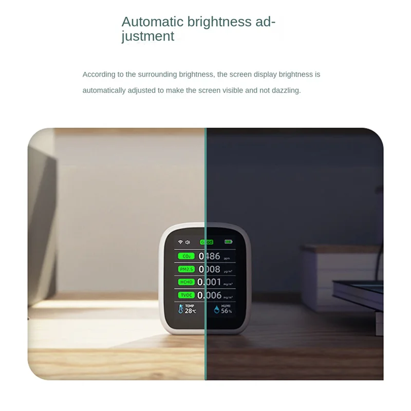 QA08I Портативный измеритель качества воздуха Wi-Fi 8 в 1 PM1.0 PM2.5 PM10 CO2 TVOC HCHO Тестер температуры и влажности Углекислого газа
QA08I Портативный измеритель качества воздуха Wi-Fi 8 в 1 PM1.0 PM2.5 PM10 CO2 TVOC HCHO Тестер температуры и влажности Углекислого газа