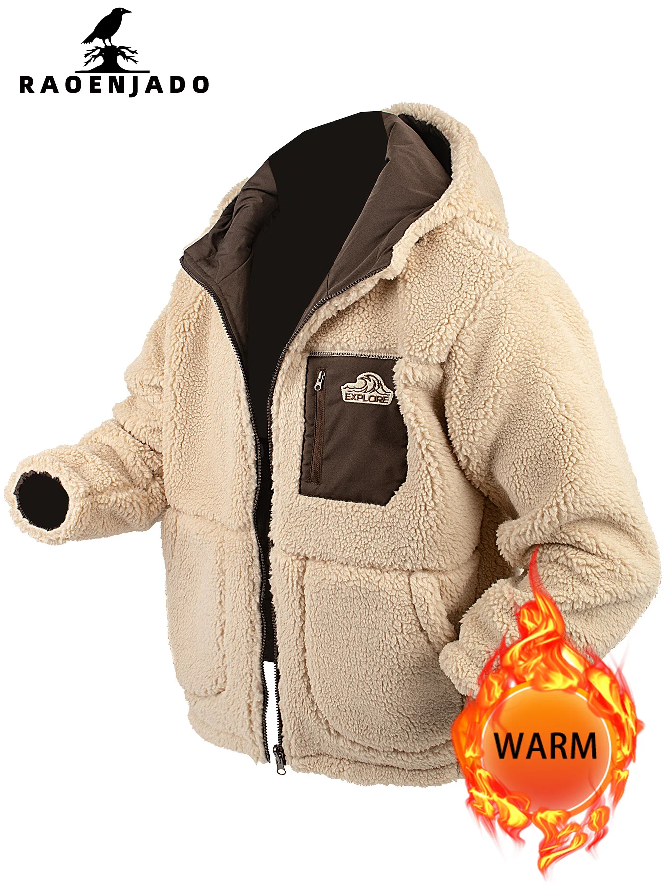 Men's Hooded Fleece Zipper Jacket Plush Thickened Warm Autumn & Winter Reversible Patchwork Coat Loose Casual Trendy Outerwear
Men's Hooded Fleece Zipper Jacket Plush Thickened Warm Autumn & Winter Reversible Patchwork Coat Loose Casual Trendy Outerwear