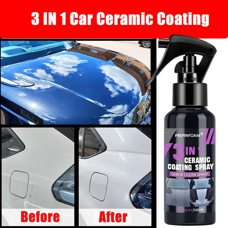 3 в 1, нано-керамическое покрытие для автомобиля, набор спреев, полировка кузова, устойчивый к царапинам, гидрофобный, глянцевый, защита от краски, воск для ухода за автомобилем 
3 в 1, нано-керамическое покрытие для автомобиля, набор спреев, полировка кузова, устойчивый к царапинам, гидрофобный, глянцевый, защита от краски, воск для ухода за автомобилем