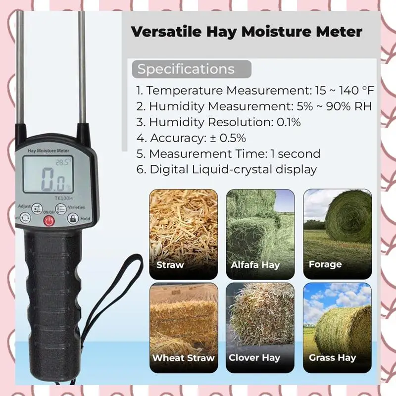 Цифровой измеритель влажности сена HHTL для фермеров: обеспечение сена высшего качества с мониторингом в реальном времени