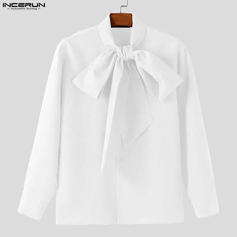 INCERUN Мужская рубашка однотонная на шнуровке с бантом и длинным рукавом повседневная мужская одежда свободная мода элегантная уличная рубашка Camisas
INCERUN Мужская рубашка однотонная на шнуровке с бантом и длинным рукавом повседневная мужская одежда свободная мода элегантная уличная рубашка Camisas