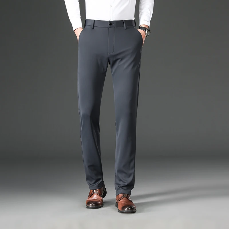 Business Thin Stretch Trousers Men Korean Classic Elastic Waist Casual Formal Pants Male Clothes Brand Black Gray Blue
Business Thin Stretch Trousers Men Korean Classic Elastic Waist Casual Formal Pants Male Clothes Brand Black Gray Blue