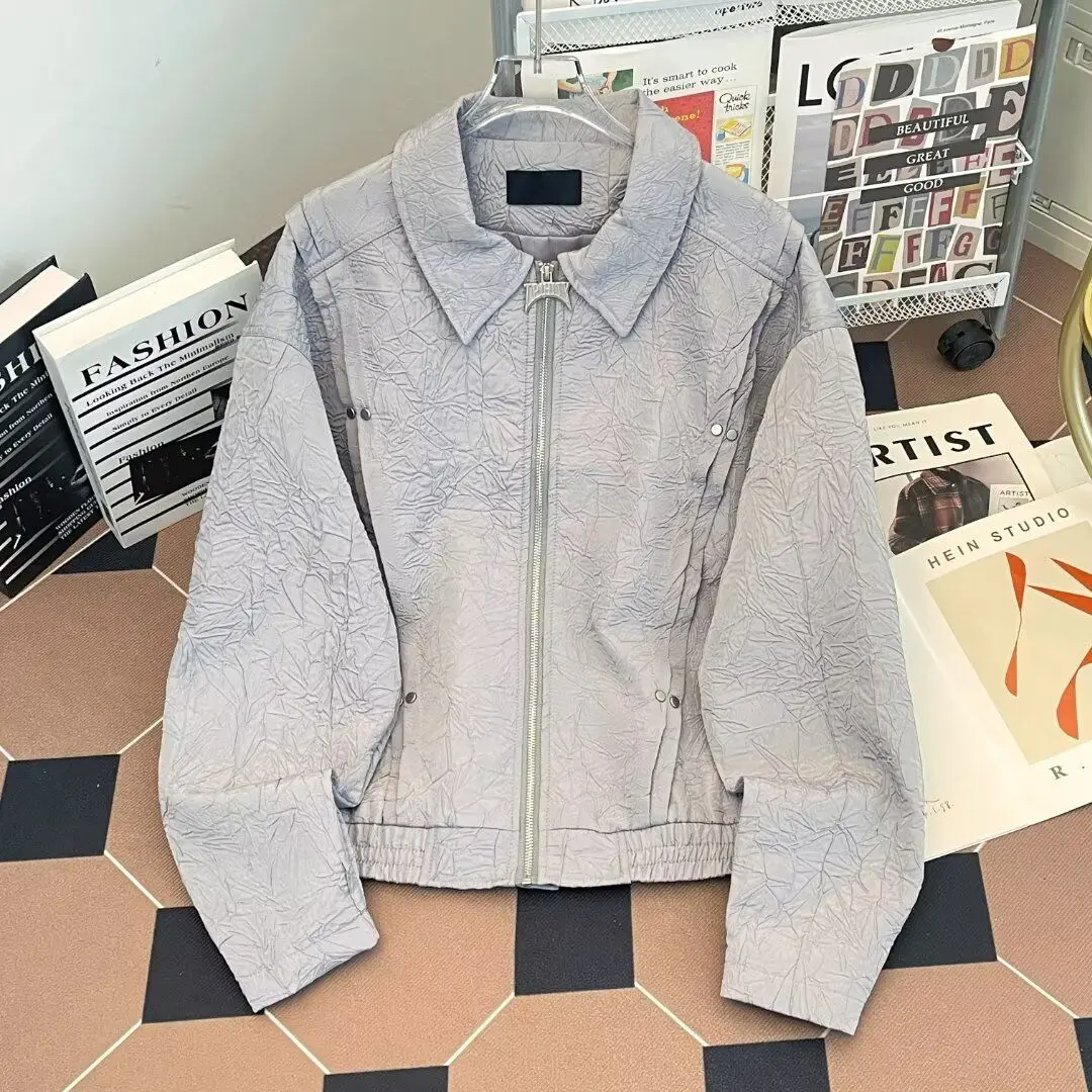 American High Street Retro Rivet Pleated Jacket Men Women Spring Autumn New Style Vibe Trend Small Audience High Sense Jacket
American High Street Retro Rivet Pleated Jacket Men Women Spring Autumn New Style Vibe Trend Small Audience High Sense Jacket