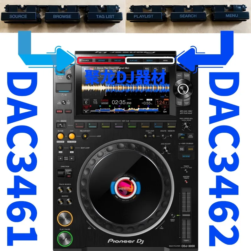 Pioneer cdj3000 xdjrx3 external component plastic button above the display dac3461 dac3462
Pioneer cdj3000 xdjrx3 external component plastic button above the display dac3461 dac3462