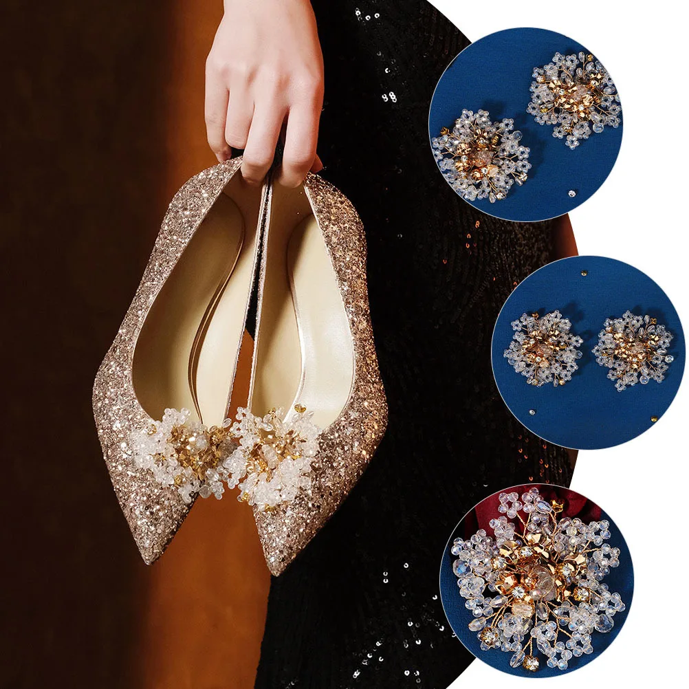1Pair Bride Shoe Accessories Sparkling Crystal Clips for Wedding Party High Heels Flat Shoes Fashionable Elegant Decor
1Pair Bride Shoe Accessories Sparkling Crystal Clips for Wedding Party High Heels Flat Shoes Fashionable Elegant Decor