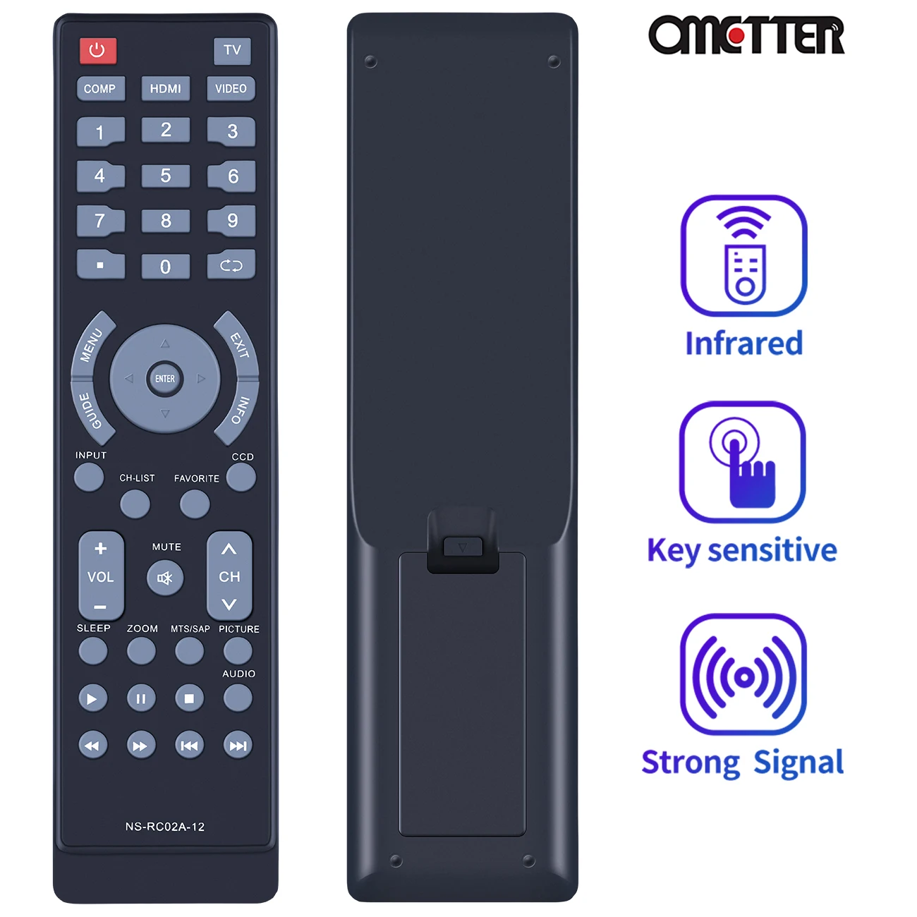 NS-RC02A-12 For Insignia LCD TV Remote Control NS-19E720A12 NS-46E880A12 NS-19E450A11 NS-32L450A11 NS-46E570A11 NS-46E560A11
NS-RC02A-12 For Insignia LCD TV Remote Control NS-19E720A12 NS-46E880A12 NS-19E450A11 NS-32L450A11 NS-46E570A11 NS-46E560A11