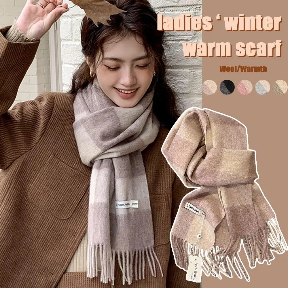 100% Pure Wool Scarf Checkerboard Tassel Neck Scarf Soft Elegant Vintage Long Warm Scarves Hijab Plaid Cashmere Shawl Wrap
100% Pure Wool Scarf Checkerboard Tassel Neck Scarf Soft Elegant Vintage Long Warm Scarves Hijab Plaid Cashmere Shawl Wrap