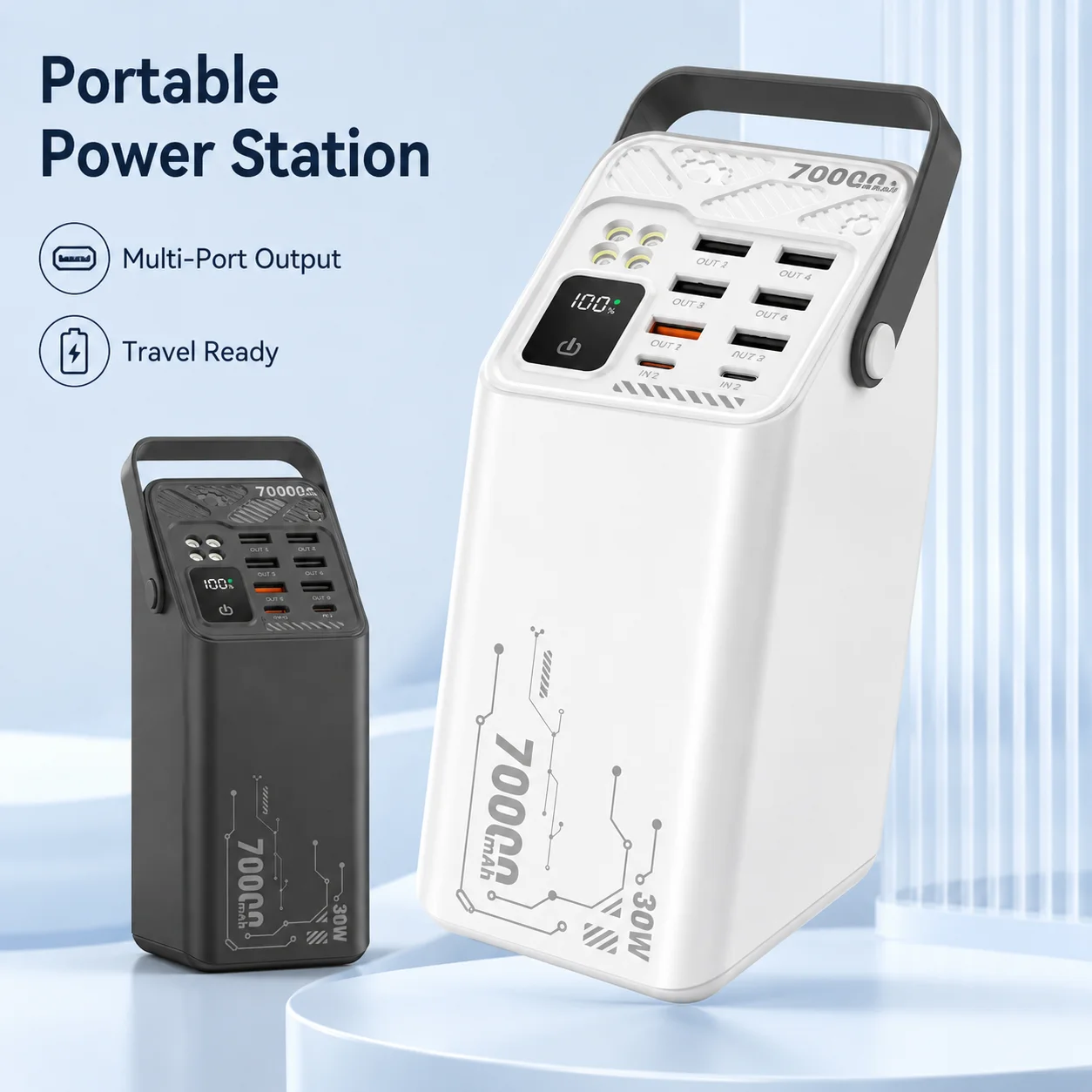 70000mAh Power Bank 30W PD 22.5W QC Quick Charger with FCP AFC VOOC Support for Oppo OnePlus Travel Backup Charger Daily
70000mAh Power Bank 30W PD 22.5W QC Quick Charger with FCP AFC VOOC Support for Oppo OnePlus Travel Backup Charger Daily