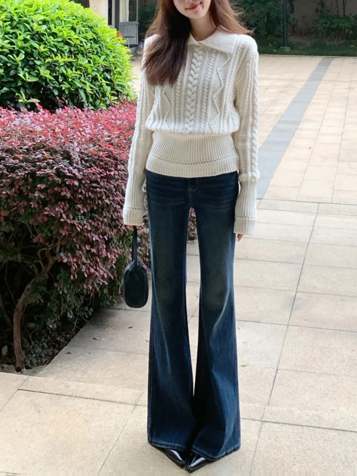 High Waist Flared Jeans Women's Fleece Lined Slimming Small Size Wide Leg Pants Autumn Winter New Style Casual Cotton Denim
High Waist Flared Jeans Women's Fleece Lined Slimming Small Size Wide Leg Pants Autumn Winter New Style Casual Cotton Denim