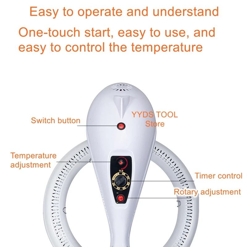Hair dryer, saucer heater, setting dryer, barber shop, cold ironing, setting, perm and dyeing heating machine
Hair dryer, saucer heater, setting dryer, barber shop, cold ironing, setting, perm and dyeing heating machine
