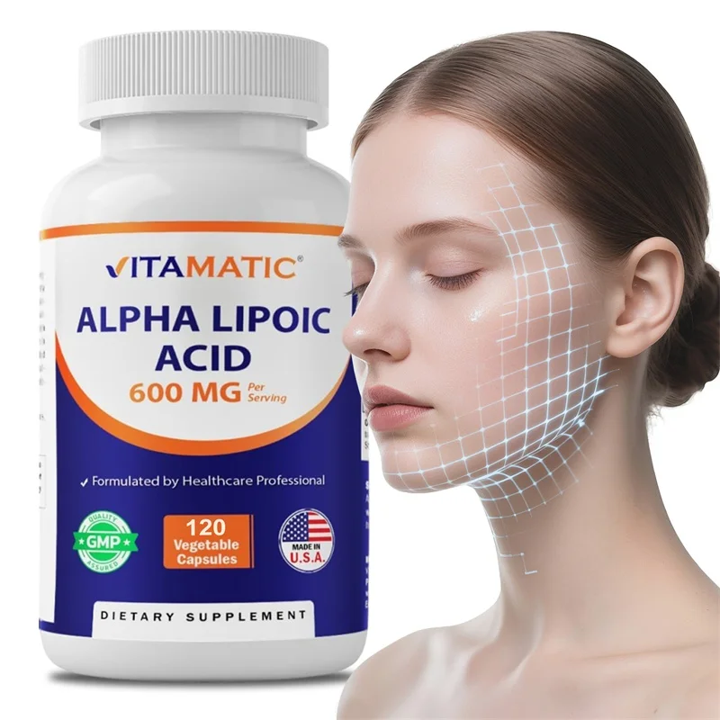Alpha Lipoic Acid 600mg - Supports Energy, Liver, Cells, Heart, and Brain Health, and Slows Down Aging, Skin Antioxidant
Alpha Lipoic Acid 600mg - Supports Energy, Liver, Cells, Heart, and Brain Health, and Slows Down Aging, Skin Antioxidant
