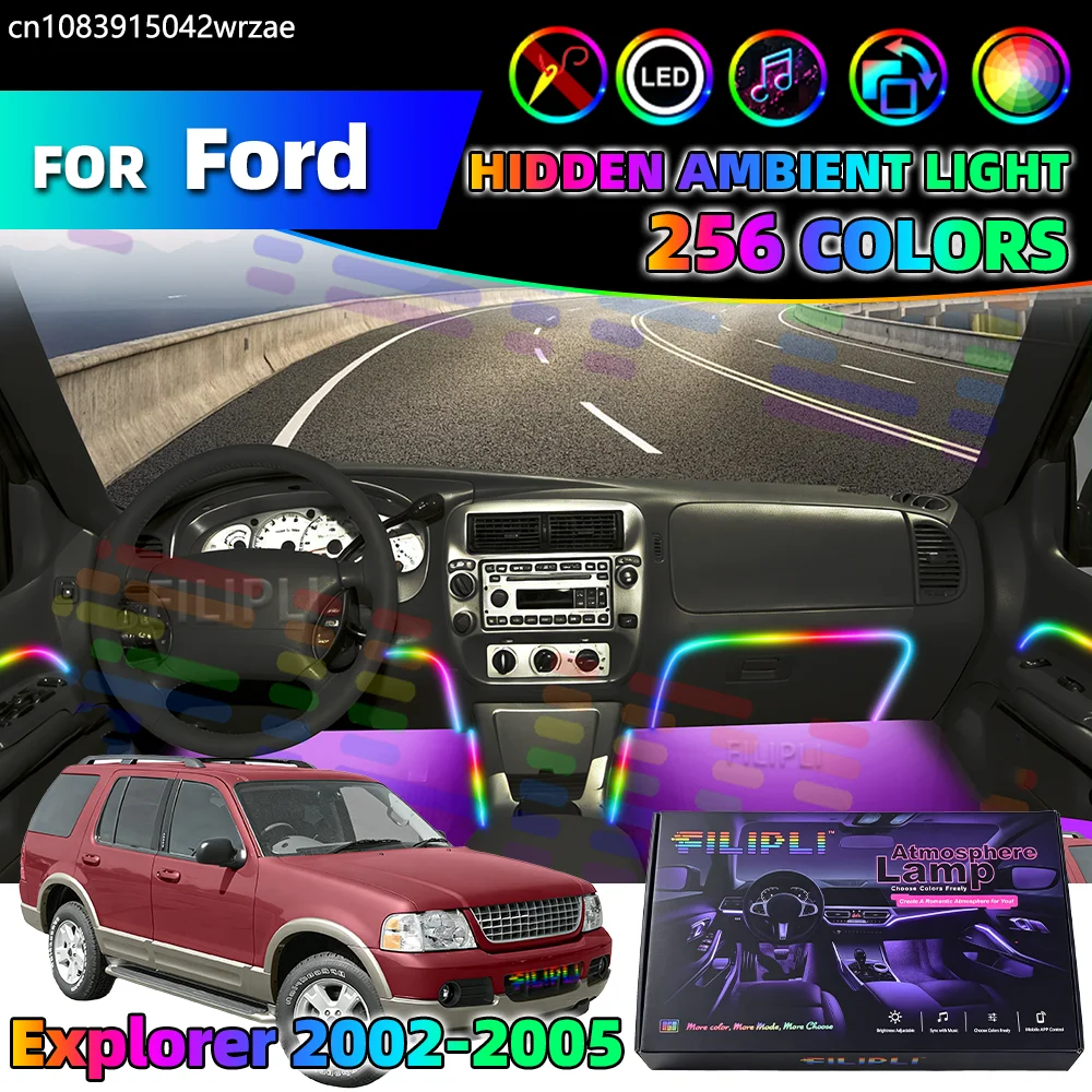14 in 1 For Ford Explorer 2002-2005 Years Car Interior Ambient Lights Strips Breathing Lighting Kit App Control Auto LED strips
14 in 1 For Ford Explorer 2002-2005 Years Car Interior Ambient Lights Strips Breathing Lighting Kit App Control Auto LED strips
