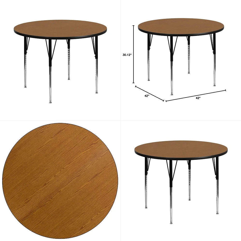 Wren 42 Round Oak Thermal Laminate Activity Table Standard Height Adjustable Legs
Wren 42 Round Oak Thermal Laminate Activity Table Standard Height Adjustable Legs