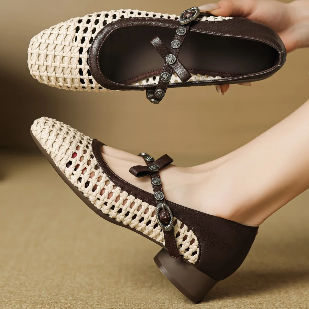 Women's sheepskin braided microfiber patchwork metal buckle slip-on Mary Jane flats river bowtie decoration sweet ladies shoes
Women's sheepskin braided microfiber patchwork metal buckle slip-on Mary Jane flats river bowtie decoration sweet ladies shoes