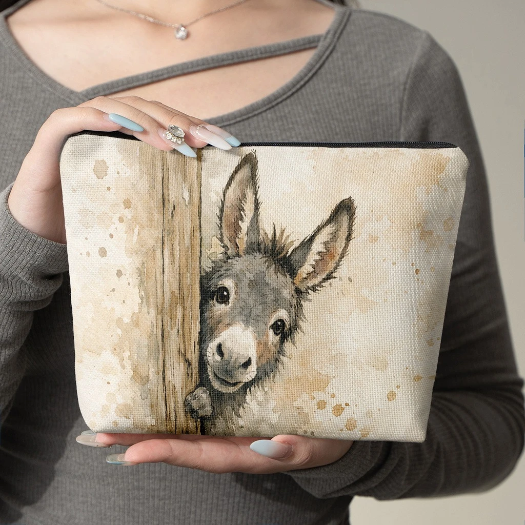 Cosmetic Bag 1pc, A Donkey Peeking Out Linen Makeup Bag, Foldable & Portable Toiletry Bag
Cosmetic Bag 1pc, A Donkey Peeking Out Linen Makeup Bag, Foldable & Portable Toiletry Bag