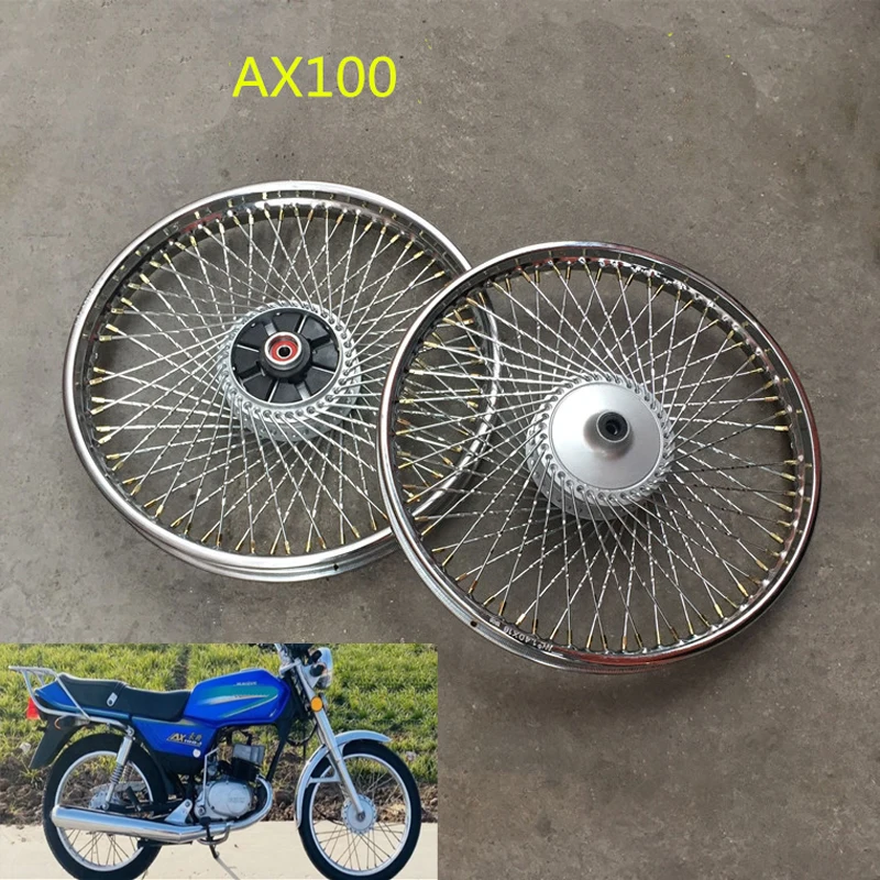 72 Spokes Motorcycle Wheel Rim Complete for Suzuki Haojue Jincheng AX100 A100 JC100 HJ100 Front 1.40-18 Rear 1.60-18 Drum Brake
72 Spokes Motorcycle Wheel Rim Complete for Suzuki Haojue Jincheng AX100 A100 JC100 HJ100 Front 1.40-18 Rear 1.60-18 Drum Brake