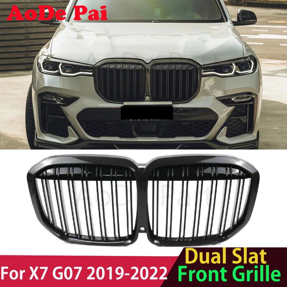 Carbon Fiber Look Front Bumper Grille Mesh Hood for BMW X7 G07 2019-2022 Double Slat M Power Performance Grill
Carbon Fiber Look Front Bumper Grille Mesh Hood for BMW X7 G07 2019-2022 Double Slat M Power Performance Grill
