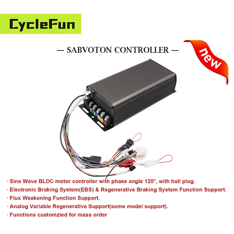APT Protocol Hall Type Sabvoton SVMC7280 DC 804 V2 2KW 36V-72V Brushless Controller For Electric Scooter Hub Motor Accessories
APT Protocol Hall Type Sabvoton SVMC7280 DC 804 V2 2KW 36V-72V Brushless Controller For Electric Scooter Hub Motor Accessories