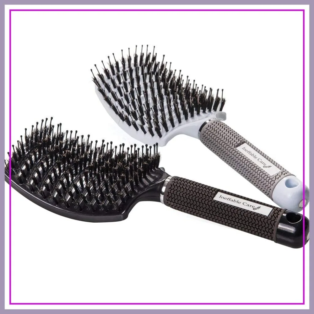 Boar Bristle Hair Brush Set – Curved & Vented for Wet/Dry Detangling, for All Hair Types, Gift Kit
Boar Bristle Hair Brush Set – Curved & Vented for Wet/Dry Detangling, for All Hair Types, Gift Kit