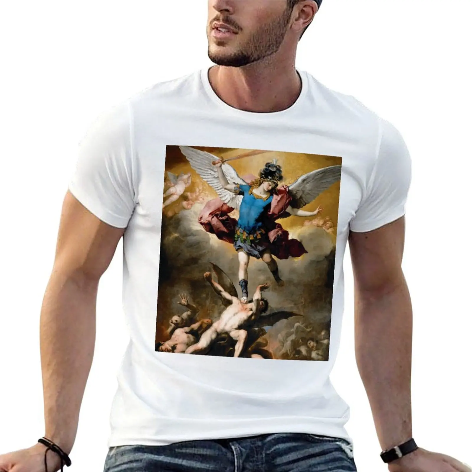 St Michael The Archangel Artwork T-Shirt man tshirt t shirts for man pack cotton T-Shirt
St Michael The Archangel Artwork T-Shirt man tshirt t shirts for man pack cotton T-Shirt