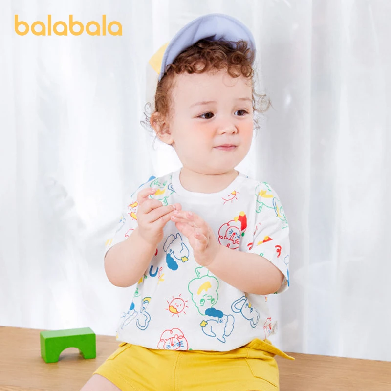 Детская футболка Balabala, топ для малышей, одежда с коротким рукавом для девочек и мальчиков, Новинка лета 2024, модная Милая Веселая коллекция
Детская футболка Balabala, топ для малышей, одежда с коротким рукавом для девочек и мальчиков, Новинка лета 2024, модная Милая Веселая коллекция