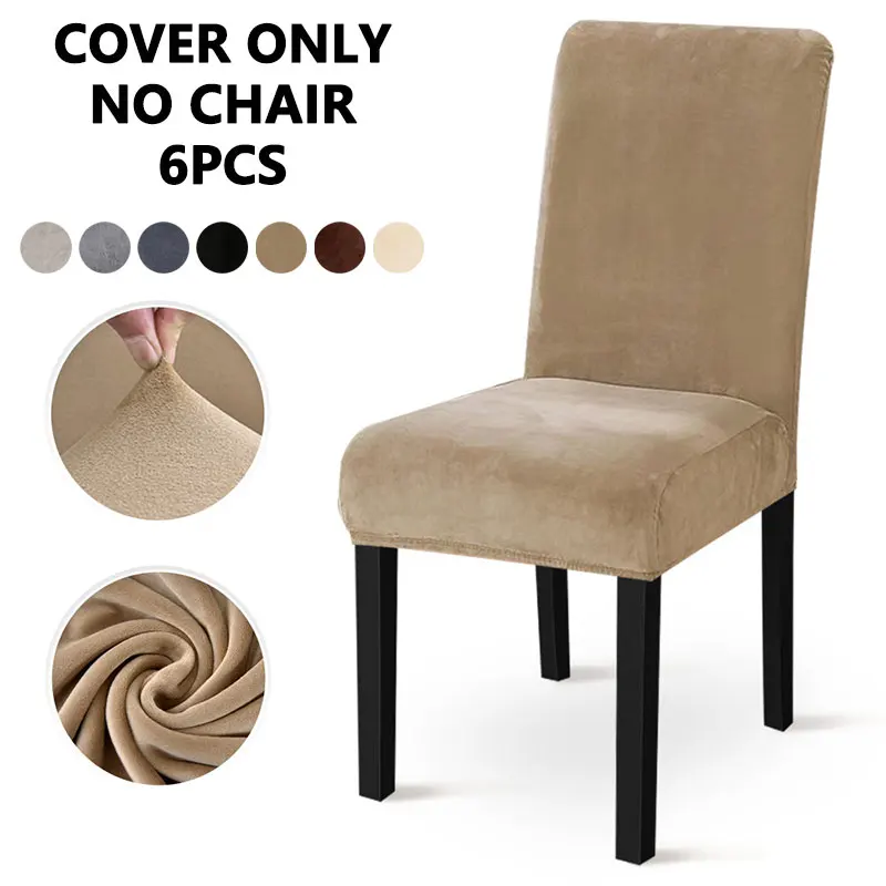 6pcs Velvet Stretch Dining Chair Cover Solid Color Soft Chair Slipcovers Seat Covers Kitchen Dining Room Wedding Banquet Home
6pcs Velvet Stretch Dining Chair Cover Solid Color Soft Chair Slipcovers Seat Covers Kitchen Dining Room Wedding Banquet Home
