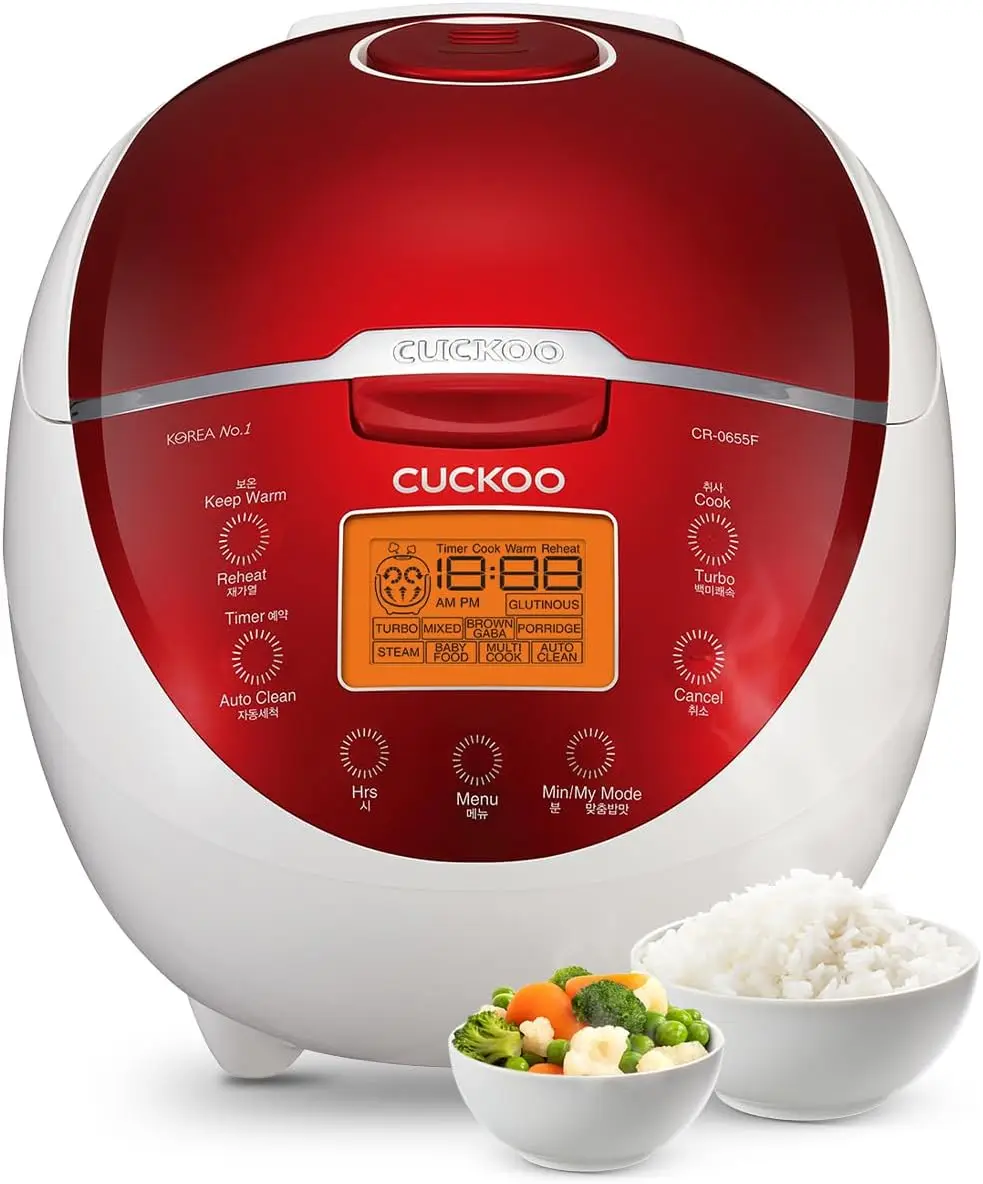 6-Cup Rice Cooker with Fuzzy Logic, Delay Timer & Keep Warm, Non-Stick Pot, Red
6-Cup Rice Cooker with Fuzzy Logic, Delay Timer & Keep Warm, Non-Stick Pot, Red