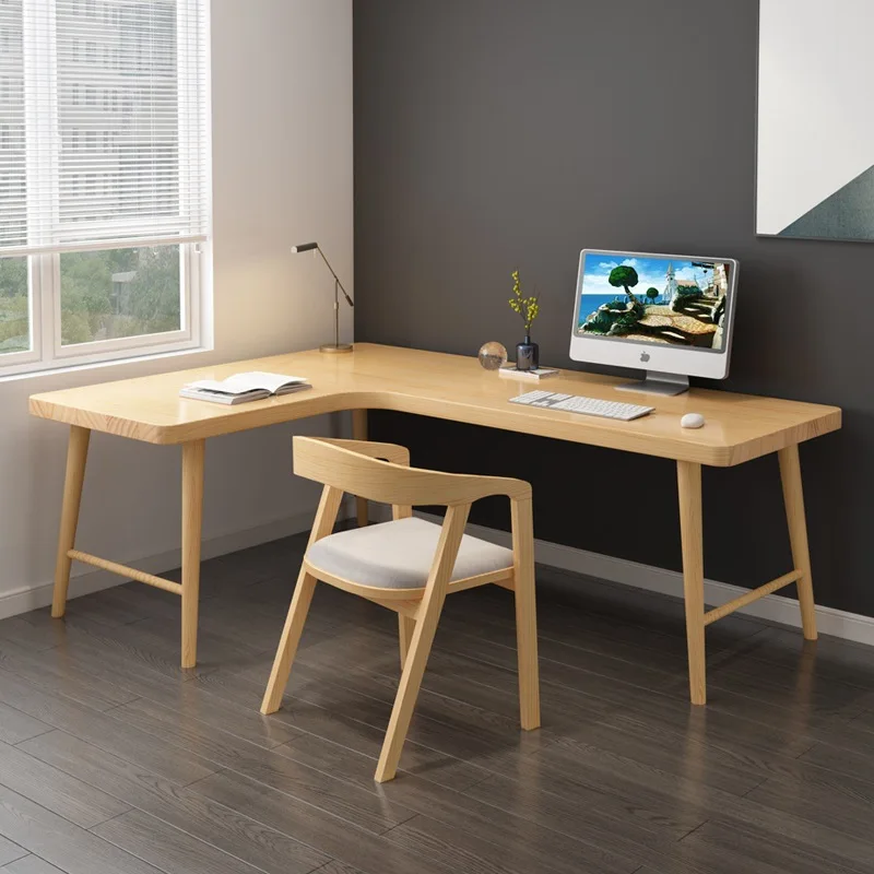 Nordic corner computer desk home study log color desk office staff L-shaped corner single
Nordic corner computer desk home study log color desk office staff L-shaped corner single