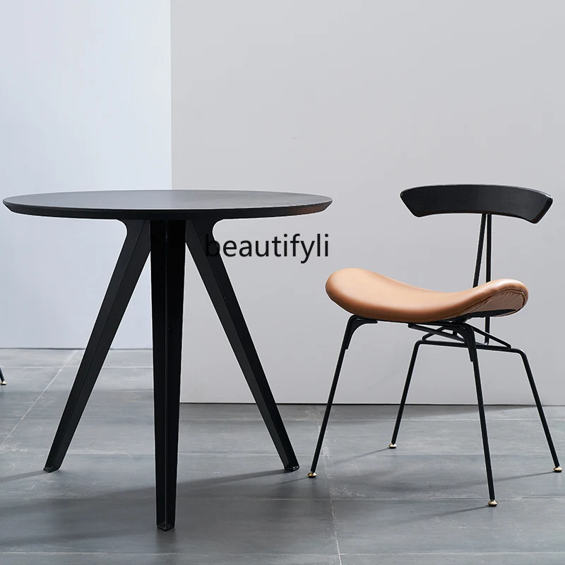 zqNordic Home Personalized Creative Small Apartment Black and White round Simple Negotiation Small Dining Table
zqNordic Home Personalized Creative Small Apartment Black and White round Simple Negotiation Small Dining Table