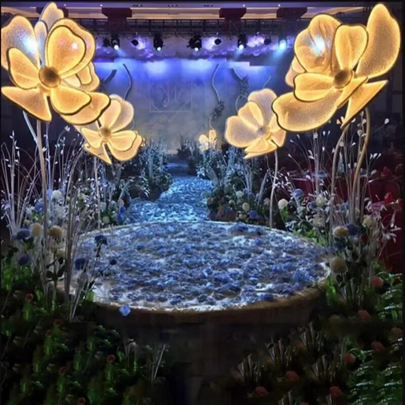 Modern LED Floor Light White Lace for Party Stage Shining Peony Flower Road Lead Wedding Decoration Standing Lamp
Modern LED Floor Light White Lace for Party Stage Shining Peony Flower Road Lead Wedding Decoration Standing Lamp