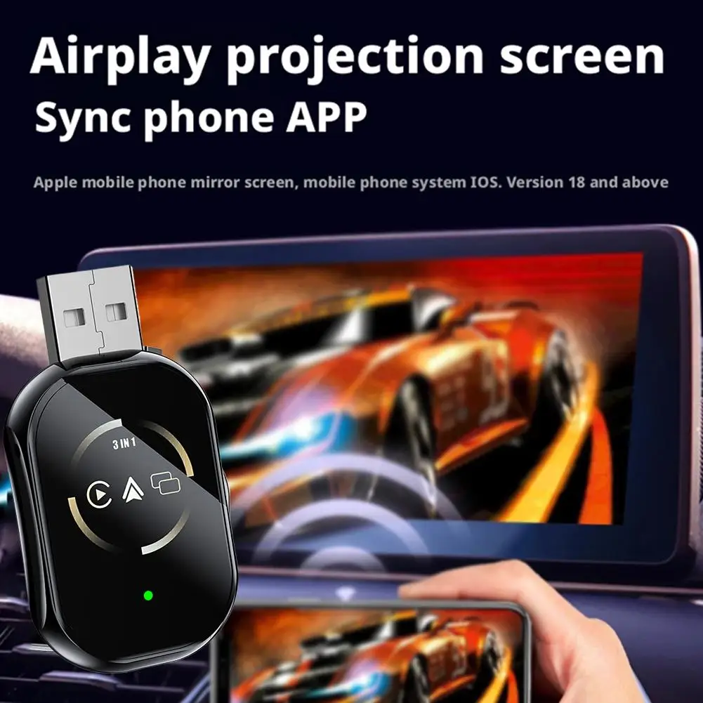 1PCS Mirror Link Car AI Box USB 3 In 1 Bluetooth 5.0 Wireless Connection Carplay Adapter for Airplay Android Auto MirrorLink
1PCS Mirror Link Car AI Box USB 3 In 1 Bluetooth 5.0 Wireless Connection Carplay Adapter for Airplay Android Auto MirrorLink