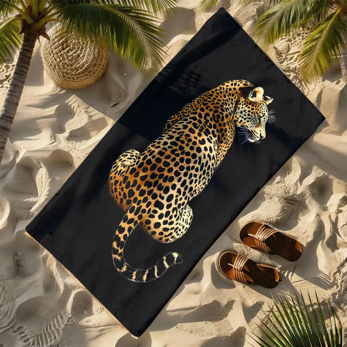 extremely cool black panther pattern polyester microfiber beach towel is highly absorbent, suitable for swimming beach outings
extremely cool black panther pattern polyester microfiber beach towel is highly absorbent, suitable for swimming beach outings