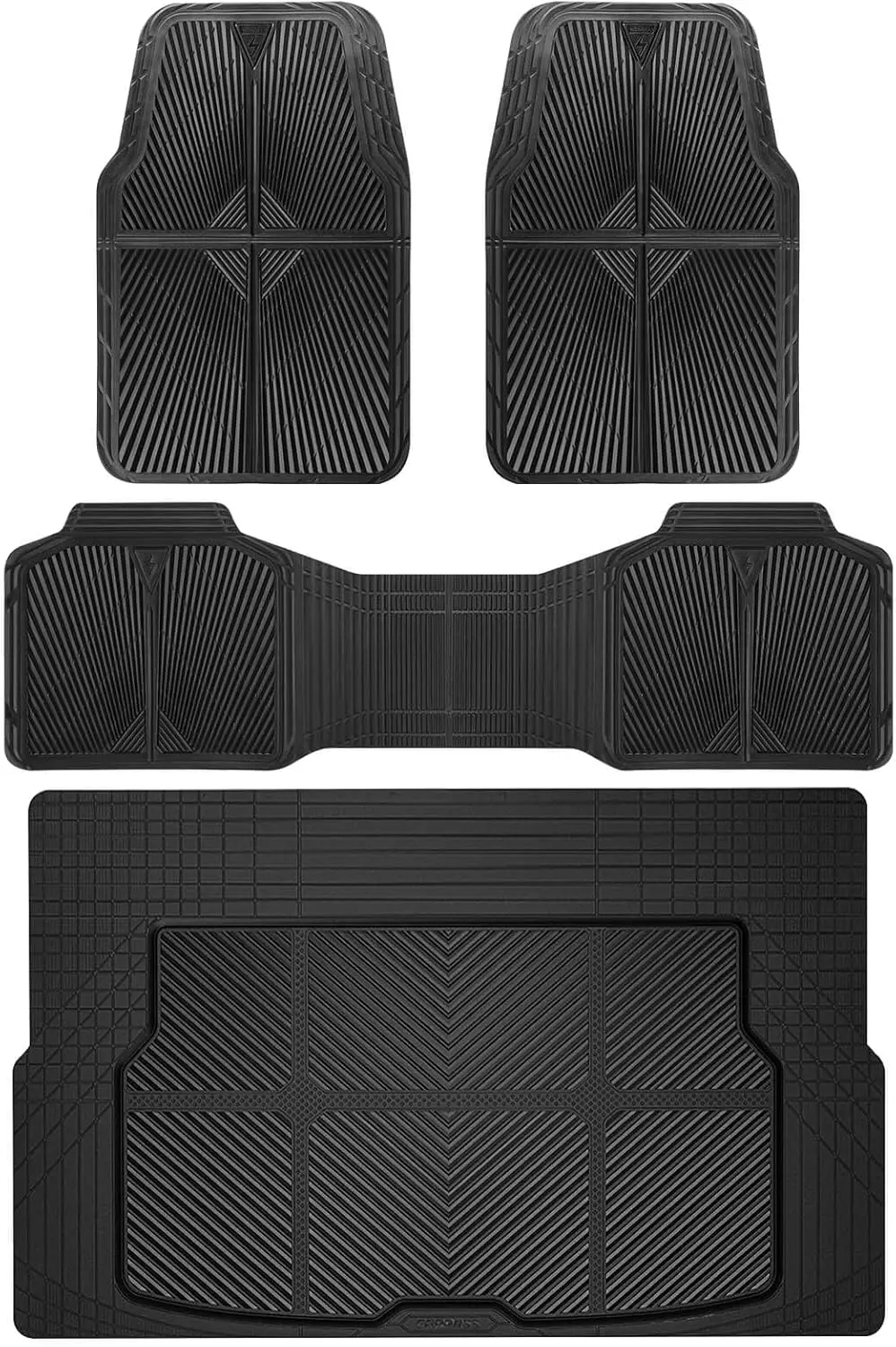 Rubber Floor Mats & Cargo Liner, Waterproof Heavy Duty All Weather Automotive Mats for Cars Trucks SUV, Anti-Slip Easy Clean
Rubber Floor Mats & Cargo Liner, Waterproof Heavy Duty All Weather Automotive Mats for Cars Trucks SUV, Anti-Slip Easy Clean